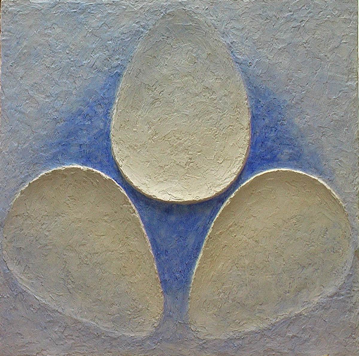 2007,Otisk pramene I ,sádra, 50x50 cm