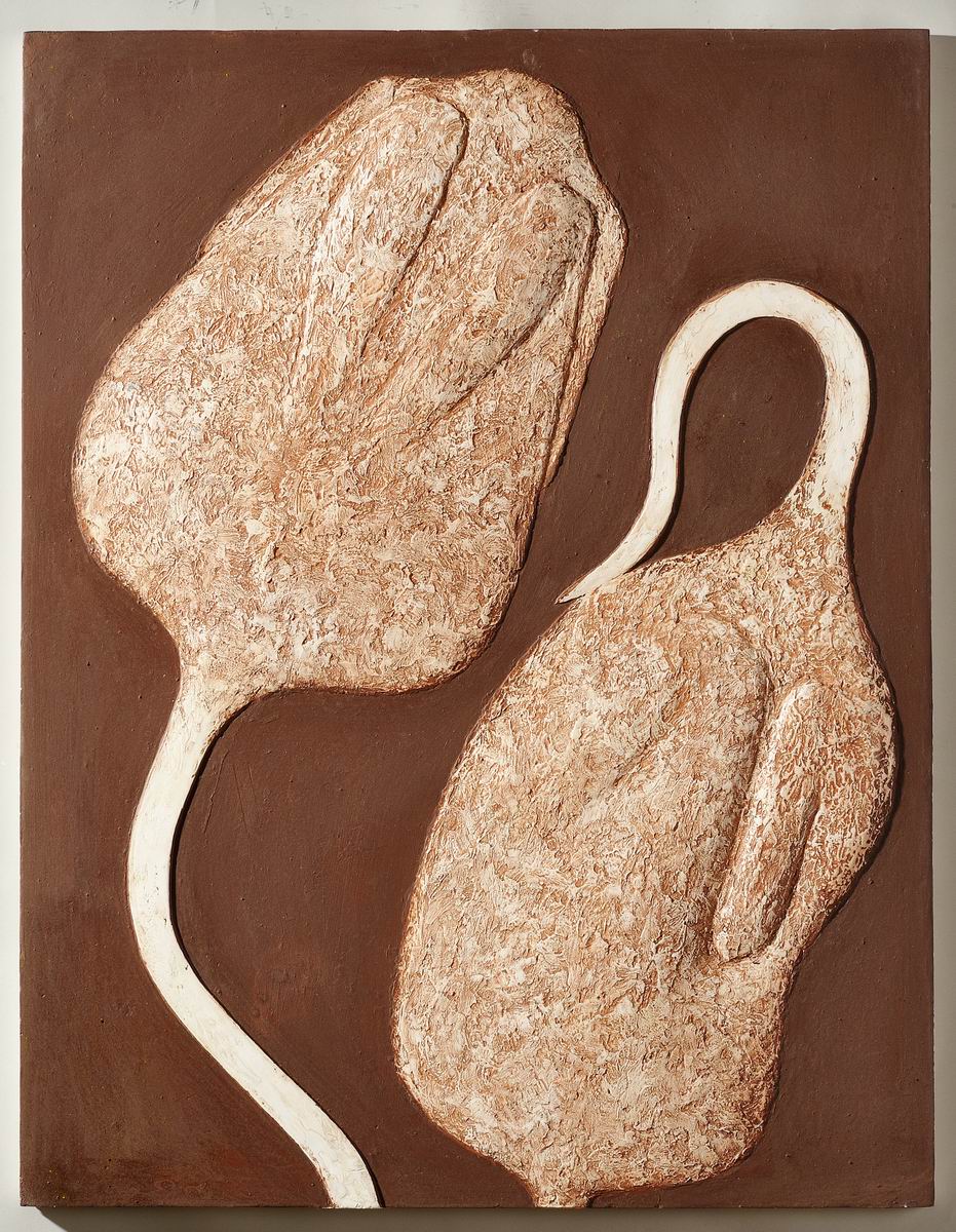 2010,Květy plodů IV ,sádra, 65x50 cm