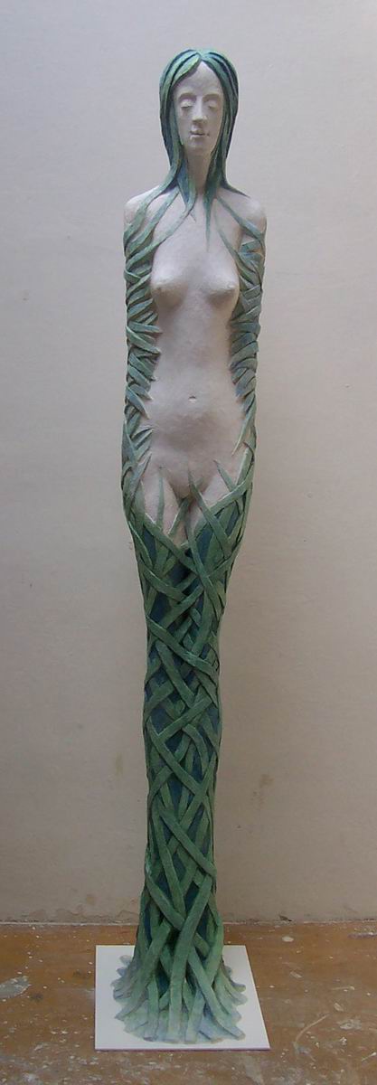 2006,Vodní víla ,sádra, 228 cm