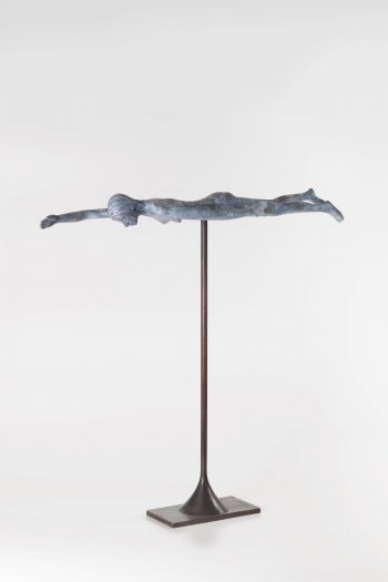 2019, Vzduchoplavkyně-Snílek 2 , Bronz,48 cm,2019,  Flying dreamer 2, Bronze, 48 cm
