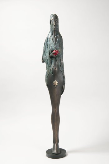 2024, Eva s jablkem, bronz, 120 cm, 2024, Eve with an apple, bronze, 120 cm